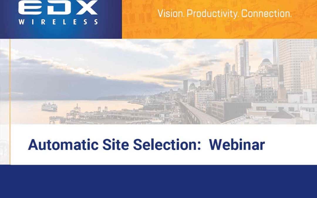 Automatic Site Selection:  Webinar